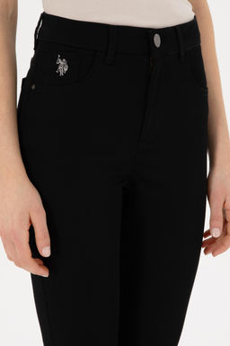 Kad_n Siyah Toothpick Fit Kanvas Pantolon
