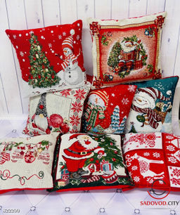 Новогодняя наволочка с рисунком