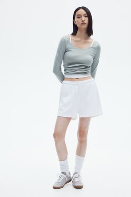 Top de algodon con escote barco - H&m фото 2