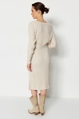 TRENDYOLMILLA Antrasit Mini Triko Kemerli Elbise TWOAW23EL00444 фото 10