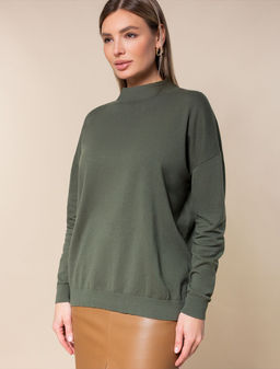 VILATTE / Свободный свитер тонкой вязки из хлопка