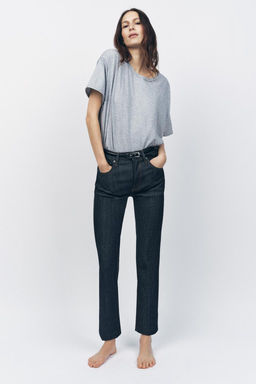 ZW COLLECTION HIGH-WAIST BOOTCUT CROPPED JEANS - Zara фото 28