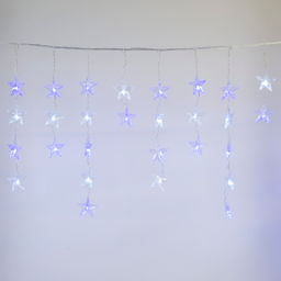 ULD-E5505-196/DTK WHITE-BLUE IP20 STARS-1 Занавес светодиодный фигурный Звёздочки-1, 5,5х 0,5м. 56 подвесов. 196 светодиодов. Белый и синий свет. Провод прозрачный. TM Uniel. - Volpe фото 3