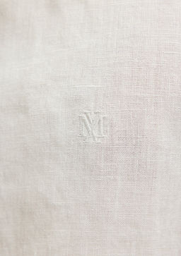 Bej Keten Gomlek - Mavi фото 6