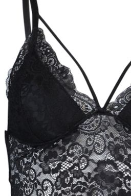 TRENDYOLMILLA Siyah Dantelli Biye Detayl? Dolgusuz Balensiz Ip Ask?l? Ucgen Orme Bustiyer Sutyen THMAW21SU0050  фото 8