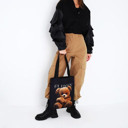 Сумка-шопер без застёжки, цвет чёрный