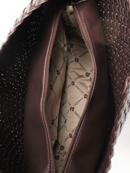 LACCOMA сумка СУ1053-0-темно-коричневый эко кожа хлопок  фото 5