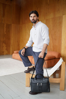 Сумка мужская Ц-80.1 черный - Protege фото 8