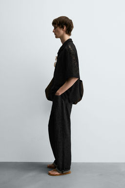 CROCHET TEXTURED SHIRT - Zara фото 4