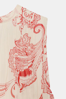 TOP ESTAMPADO ZW COLLECTION / Crudo / Rojo - Zara фото 8