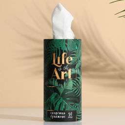 Салфетки бумажные в тубусе Life is art, 50 шт, двухслойные - Simaland фото 4