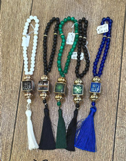 Оберег мусульманский четки 28 см / G3-5 /уп 12/600/белый и черный - ГалеонТрейд фото 2