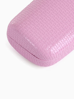 Футляр для очков на хлопушке, однотонный, размер 15×6×3.5 см, розовый