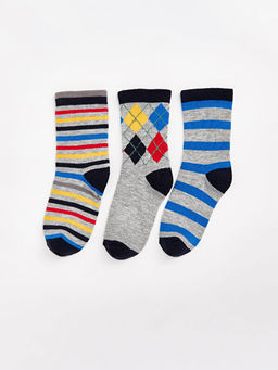 Desenli Erkek ?ocuk Soket ?orap 3l?