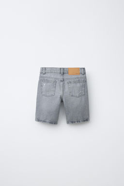 BERMUDA DENIM STRAIGHT / Gris medio - Zara фото 2