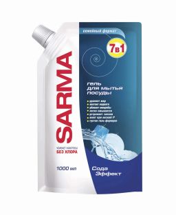 САРМА ср-во д/мытья посуды 1л Сода-эффект дой-пак