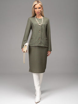 Костюм Шанель (зелёный) - Эльза фото 12