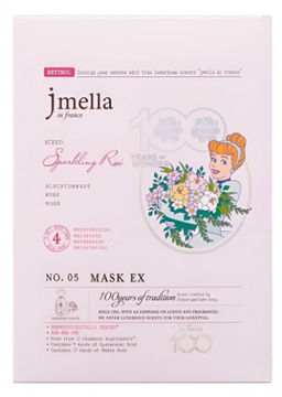 0% ОРГ.СБОР!!! JMSOLUTION Тканевая маска увлажняющая парфюмированная JMELLA IN FRANCE SPARKLING ROSE MASK DISNEY (30 мл)  фото 2