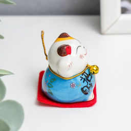 Сувенир керамика Манэки-нэко с аксессуарами 4,5х3,8х4,6 см набор 5 шт - Simaland фото 3