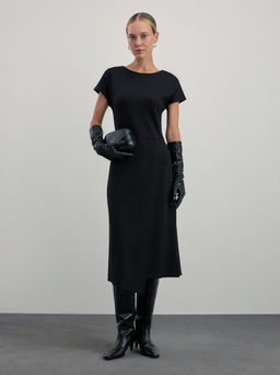 Миди платье с запахом из вискозы / Zarina