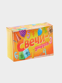 Цена за 10 шт. Свеча цифра для торта «0», 8×3.75×1 см