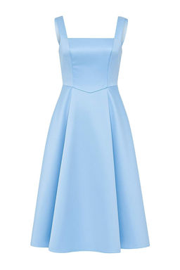 Ac?k Mavi A-Kesim Saten Dokuma S?k Abiye Gece Mezuniyet Elbisesi TPRAW25EL00040