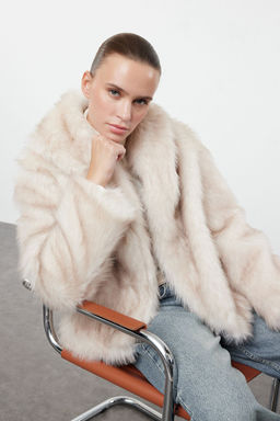 Ekru Regular Kal?p Kurk Mont TWOAW25MO00157 - Trendyolmilla фото 4