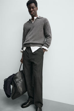 WOOL - CASHMERE KNIT POLO SHIRT - Zara фото 14