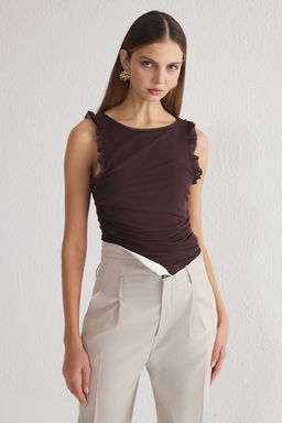 TRENDYOLMILLA Cok Renkli Zebra Desenli Astal? Tul Orme Body TPRSS25BD00003