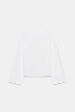 CAMISETA MANGA LARGA RANGL?N / Blanco - Zara фото 13