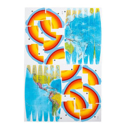 Конструктор пазл Глобус, 3D модель, диаметр 22 см, 71 элемент - Unicon фото 4