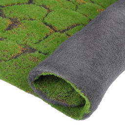 Мох искусственный, декоративный, полотно 1×1 м, рельефный, камни, зелёный с щепой, Greengo