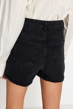 Siyah More Sustainable Mini Denim Sort Etek TWOSS23SR00190
