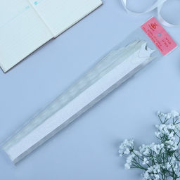 Цена за 10 шт. Бант-бабочка №5 Фактурная полоса, белый - Simaland фото 3