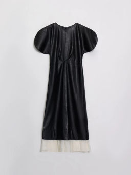 Платье миди из искусственной кожи / Zarina