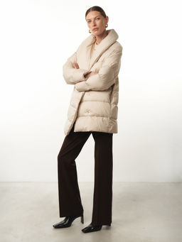 Conso/SM 230104 - light beige Пуховое полупальто