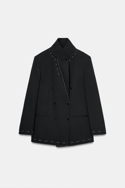 BLAZER OVERSIZE PESPUNTES / Negro - Zara фото 7