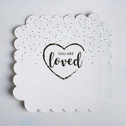 Цена за 5 шт. Коробка для печенья, кондитерская упаковка с PVC крышкой, You are loved, 21 х 21 х 3 см
