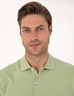 _a_la Slim Fit K_vr_lmaz Polo Yaka Basic Pike Sweatshirt