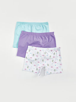 Bask?l? K?z ?ocuk Boxer 3l?