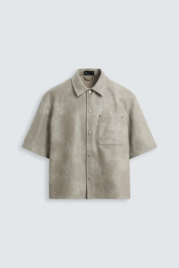 LEATHER EFFECT OVERSHIRT - Zara фото 7