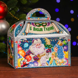 Цена за 10 шт. Подарочная коробка Маскарад, 18,5 x 12,5 x 19 см