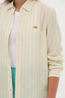 Женская рубашка цвета морской волны с длинным рукавом - U.s. polo assn фото 14