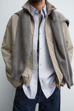 CHECK TEXTURED JACKET - Zara фото 6
