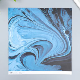 Цена за 5 шт. Бумага для скрапбукинга двусторонняя «Разводы краски», плотность 180 г, 30.5×32 см