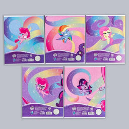Цена за 20 шт. Тетрадь в клетку 12 листов, 5 видов МИКС, обложка мелованный картон, My Little Pony