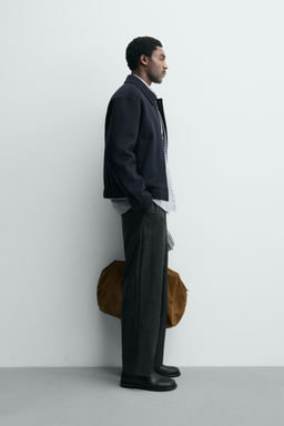 CROPPED FIT WOOL BLEND OVERSHIRT - Zara фото 4