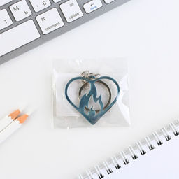 Брелок для ключей акриловый зеркальный «Огонь», 5 х 4.5 см