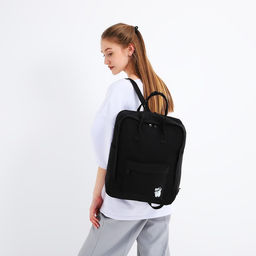 Рюкзак текстильный мамс Cat, 38х27х13 см, цвет черный - Nazamok фото 7