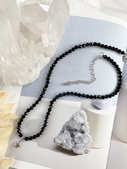 Чокер с подвеской из черной Шпинели огранка 42 см +